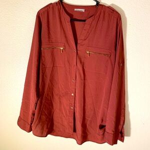 Calvin Klein Brown/Red Shirt